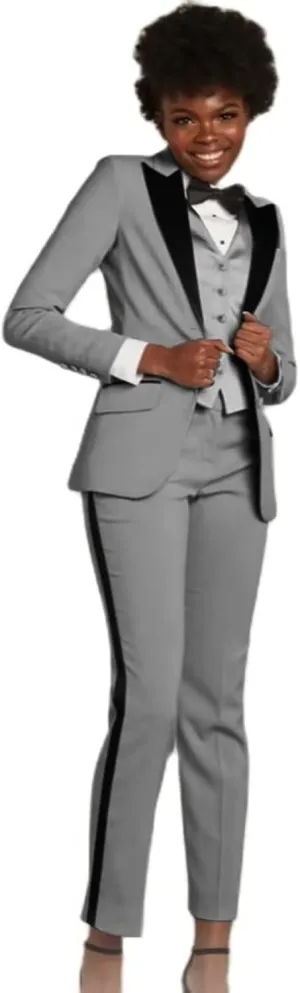 Women's 3 Piece Suit Business Slim Formal Work Wear Office Pants Set Lady Tuxedo Blazer Pants Vest