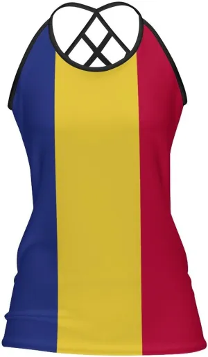 Women's Athletic Tank Saint Lucia Flag Casual Sleeveless Workout Shirts Top Slim Sports Vest Undershirt