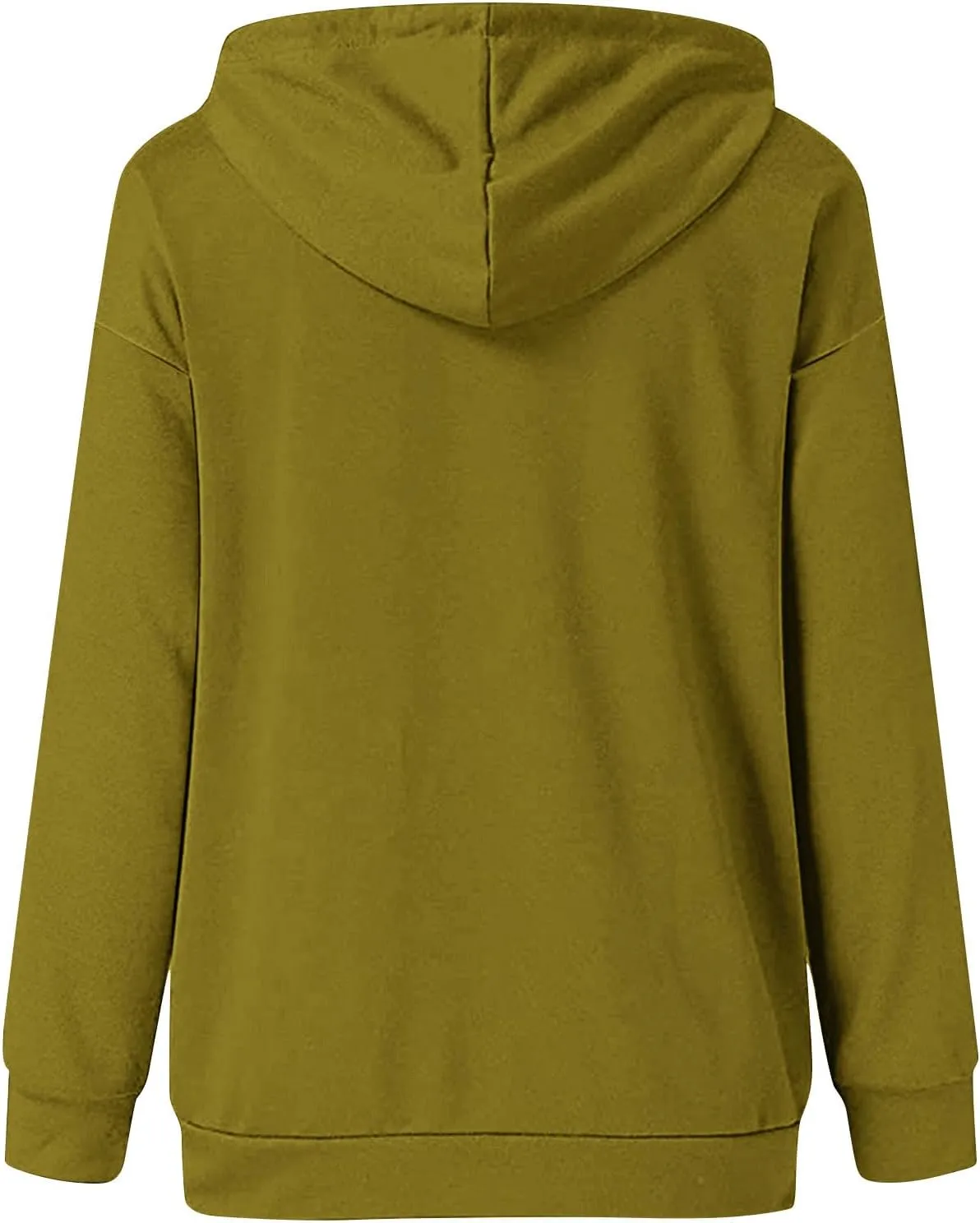 Womens Fashion Hoodies Long Sleeve Button Sweatshirts V Neck Drawstring Shirts Comfy Casual Plain Tops with Pockets
