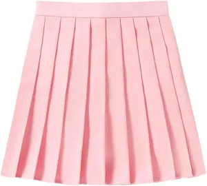 Women's High Waist A-Line Mini Pleated Skirt for School Girl Uniform - Summer Ladies' Clothes