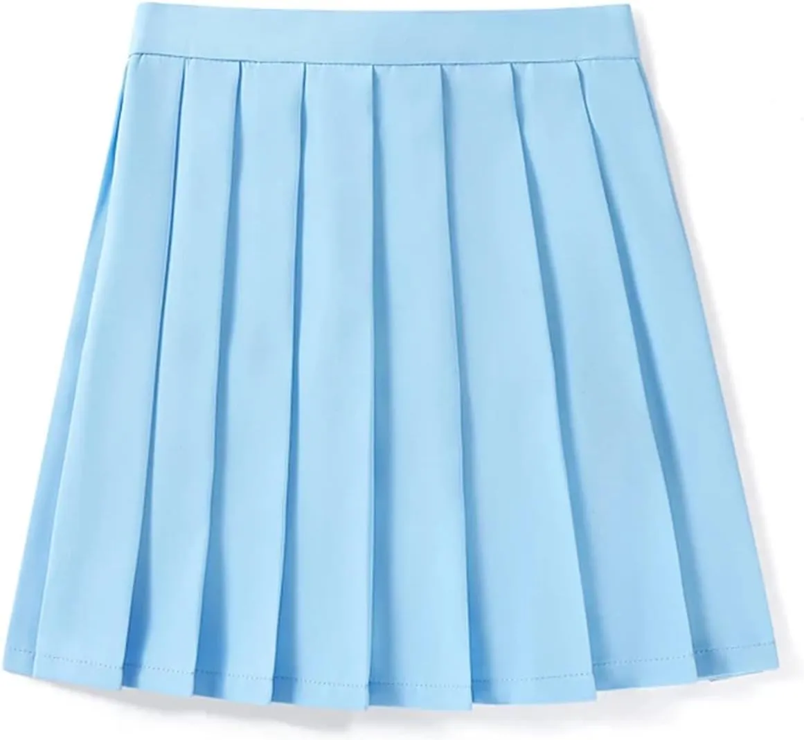 Women's High Waist A-Line Mini Pleated Skirt for School Girl Uniform - Summer Ladies' Clothes