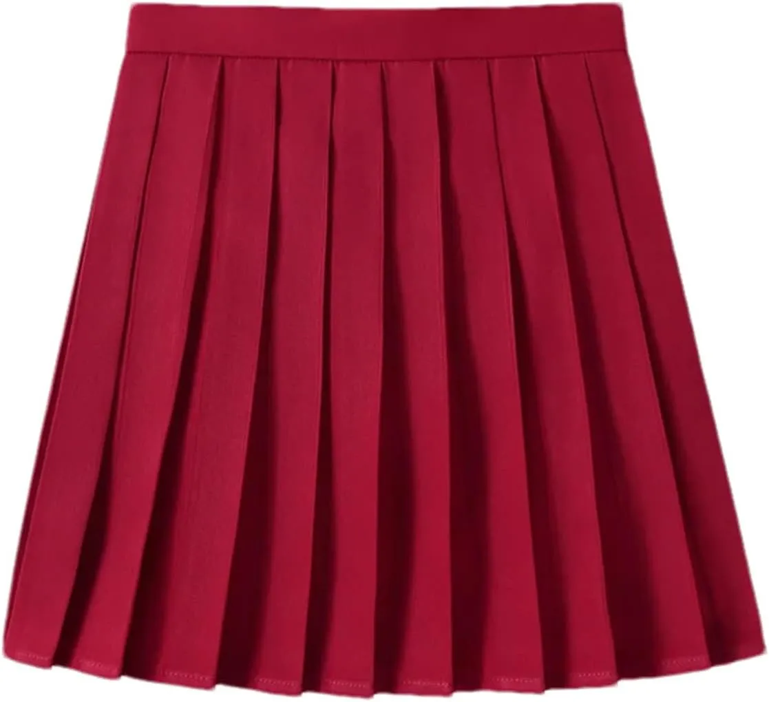 Women's High Waist A-Line Mini Pleated Skirt for School Girl Uniform - Summer Ladies' Clothes