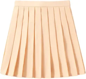 Women's High Waist A-Line Mini Pleated Skirt for School Girl Uniform - Summer Ladies' Clothes