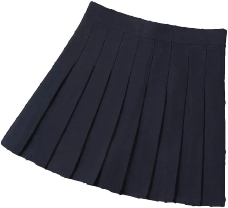 Women's High Waist Mini Pleated Skirt for School Girl Uniform