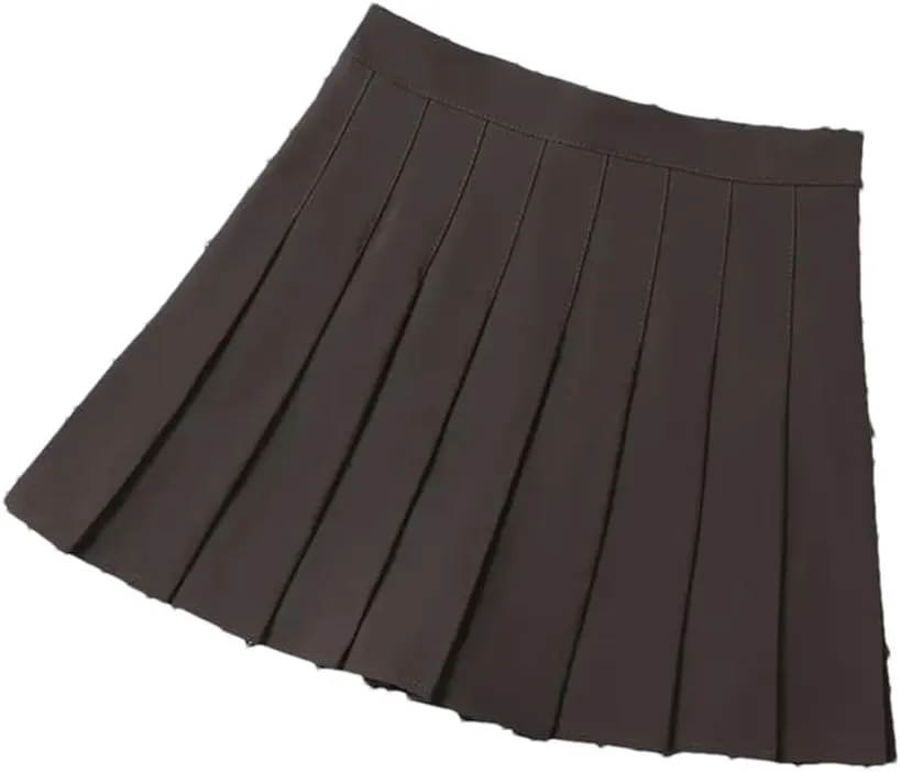 Women's High Waist Mini Pleated Skirt for School Girl Uniform