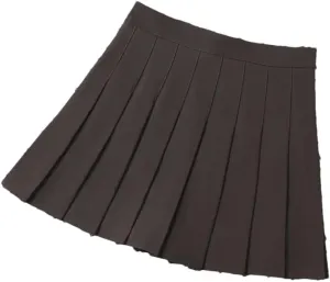 Women's High Waist Mini Pleated Skirt for School Girl Uniform
