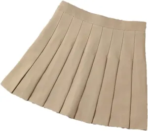Women's High Waist Mini Pleated Skirt for School Girl Uniform