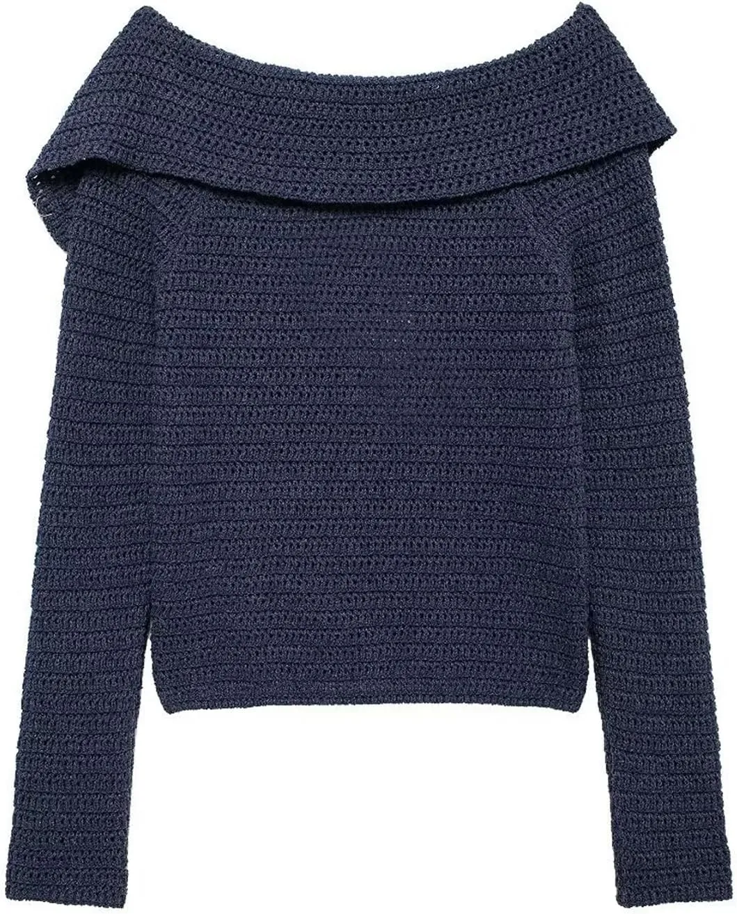 Women's Knit Cardigan Long Sleeve Sweater Asymmetric Side Button Lapel Short Warm Knitwear for Business Work Office
