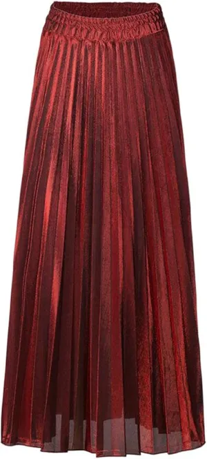 Women's Long Dresses Spring Summer Pleated Beach Skirt
