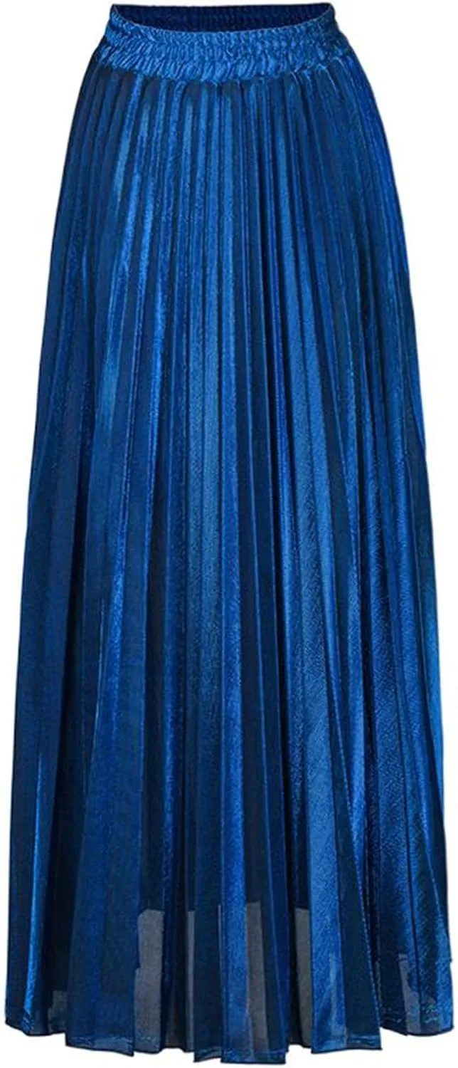 Women's Long Dresses Spring Summer Pleated Beach Skirt