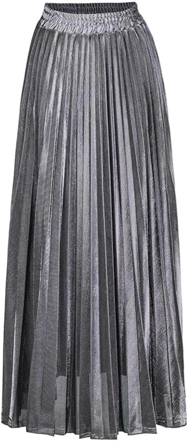 Women's Long Dresses Spring Summer Pleated Beach Skirt