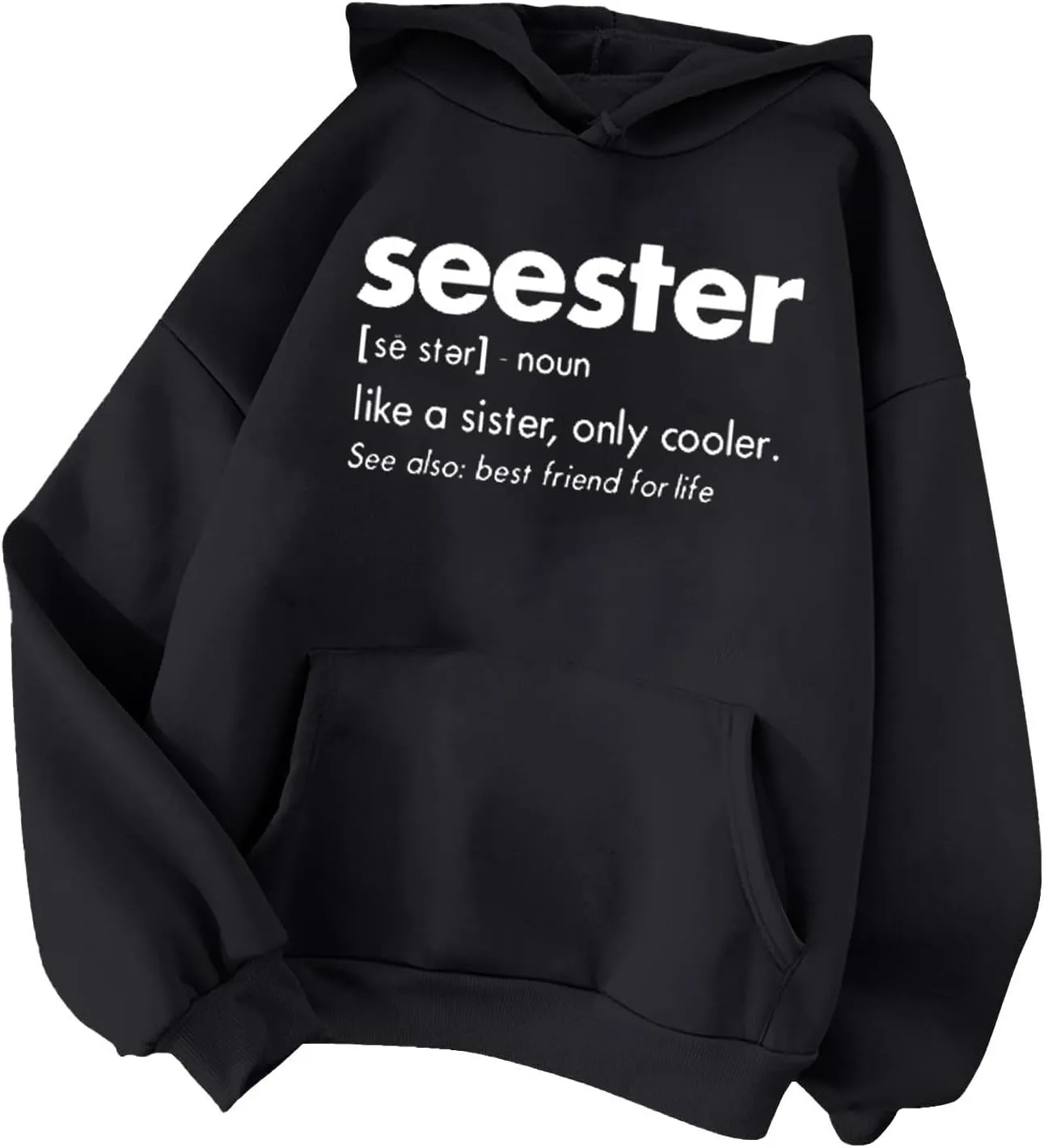 Womens Oversized Hoodies Letter Print Hooded Pullover Casual Sweatshirt 2024 Fashion Fall Clothes Outfits with