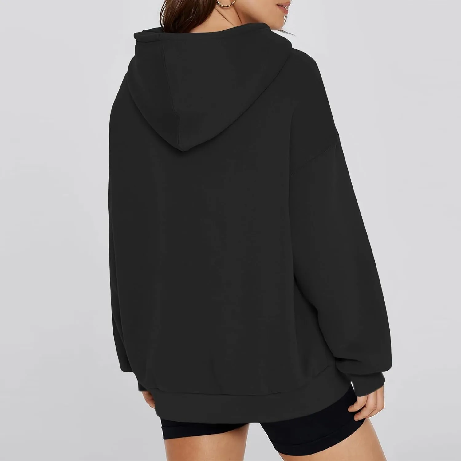 Womens Oversized Sweatshirts 2024 Fashion Fleece Hoodies Pullover Long Sleeve Hooded Sweatshirt Fall Winter Outfits