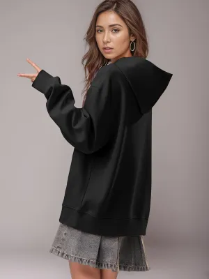 Womens Oversized Sweatshirts Fleece Hoodies Long Sleeve Shirts Pullover Fall Outfits 2024 with Pocket