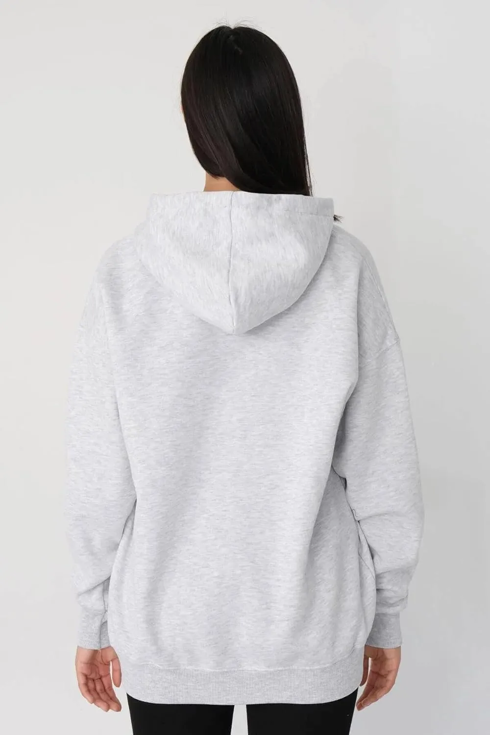 Women's Oversized Zip Up Long Sleeve Hoodie Sweatshirt