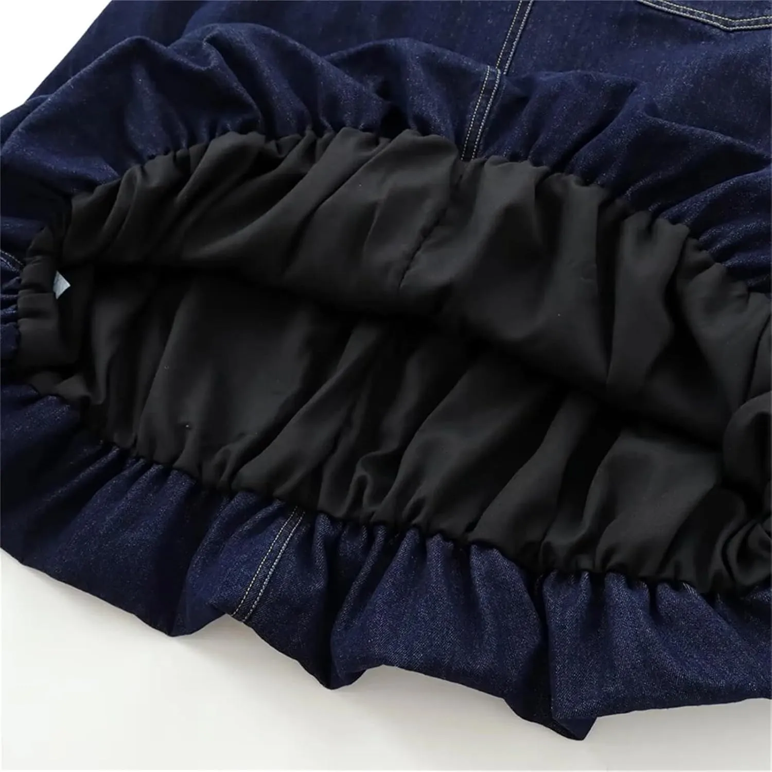 Women's Slim Fit Skirt  Cotton Casual Denim Stretch High-Waisted Button Up with Pockets