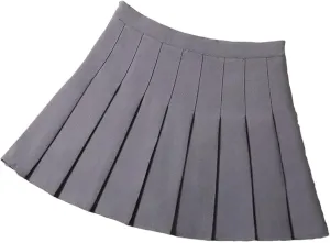 Women's Summer Fashion A-Line Mini Skirts Solid Color Casual Pleated Skirts Holiday Beach Skirt