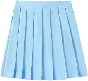 Women's Summer High Waist Pleated Skirt  Plaid School Uniform Student Skirt Lightweight Golf Skirt