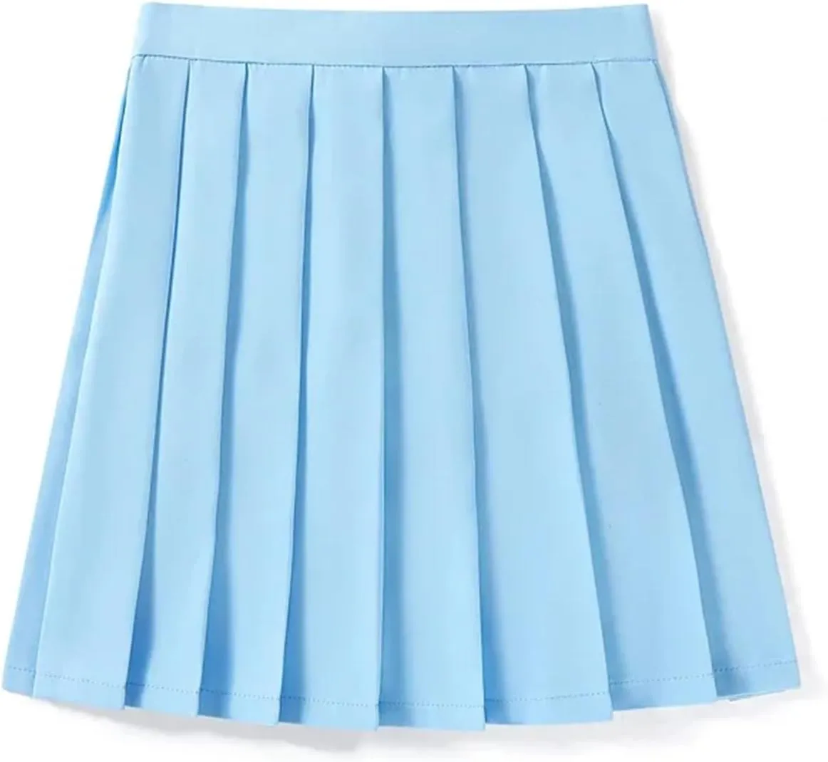Women's Summer High Waist Pleated Skirt  Plaid School Uniform Student Skirt Lightweight Golf Skirt