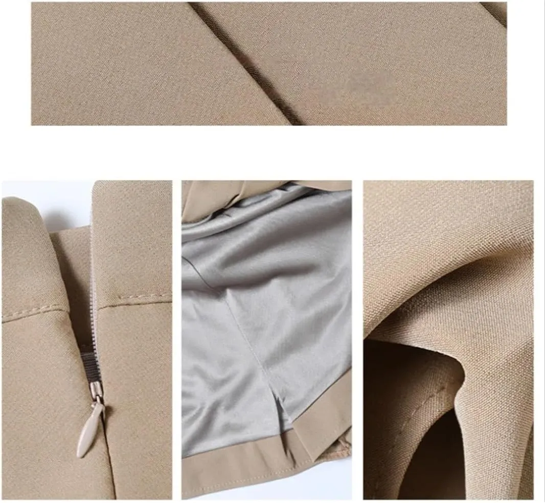Women's Summer High Waist Short Mini Pleated Skirt Elastic Flared Casual Mini Skirts