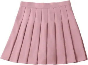 Women's Summer Pleated Skirt  Elastic High Waist Fashion Mini Skirt for Girls
