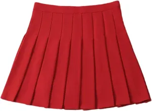 Women's Summer Pleated Skirt  Elastic High Waist Fashion Mini Skirt for Girls