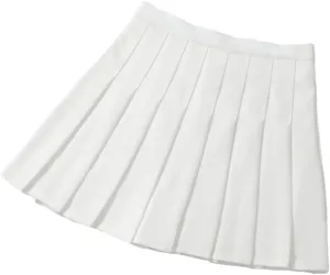 Women's Summer Pleated Skirt Elastic High Waist Mini Workout Skirt
