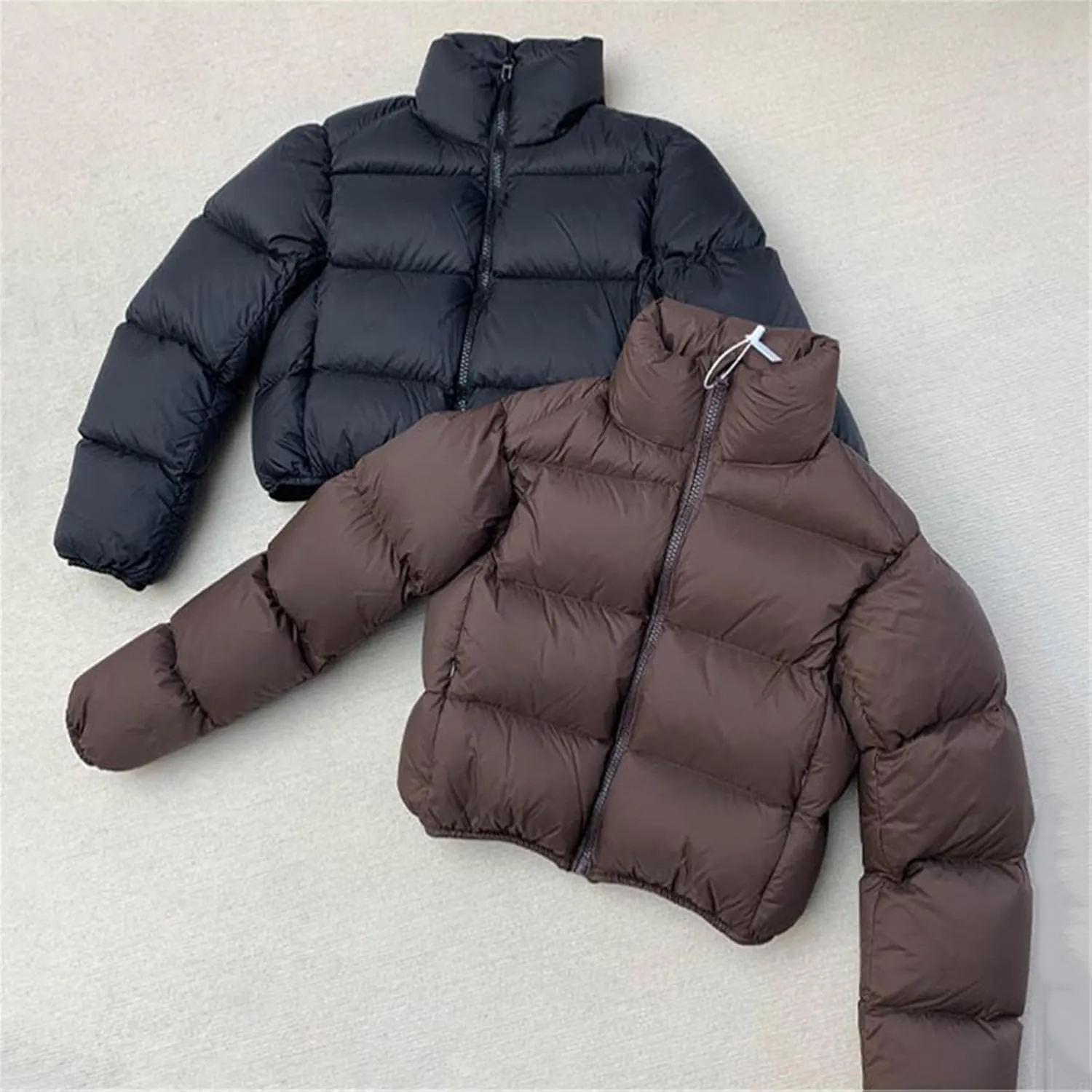 Women's Winter Parkas Short Puffer Jacket Warm Coat Loose Cotton Padded Jacket Windproof Warm