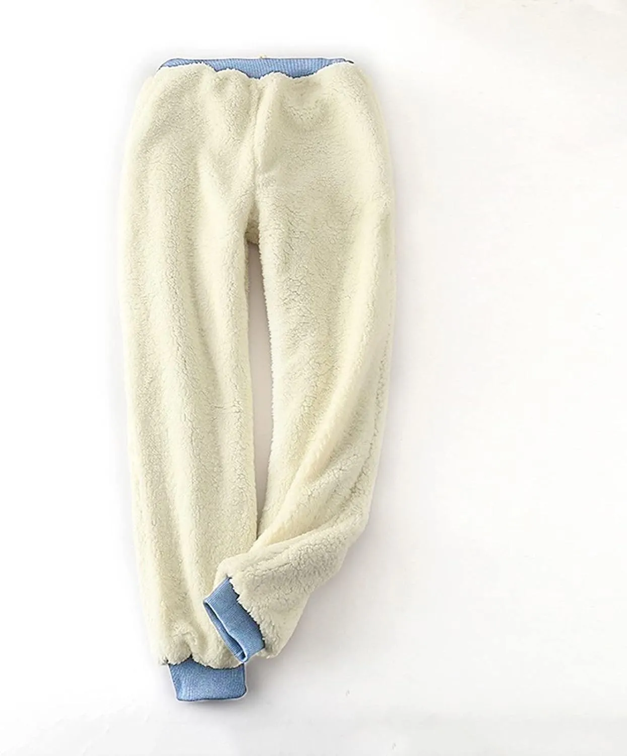 Women's Winter Solid Color Pants Fleece Large Size Pants Casual Harun Leggings Loose Fit Men