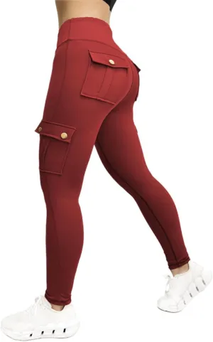 Workout Sets for Women High Hip Waist Biker Fitness Yoga Wrinkled Pants Yoga Pants Leggings for Women Tummy Control
