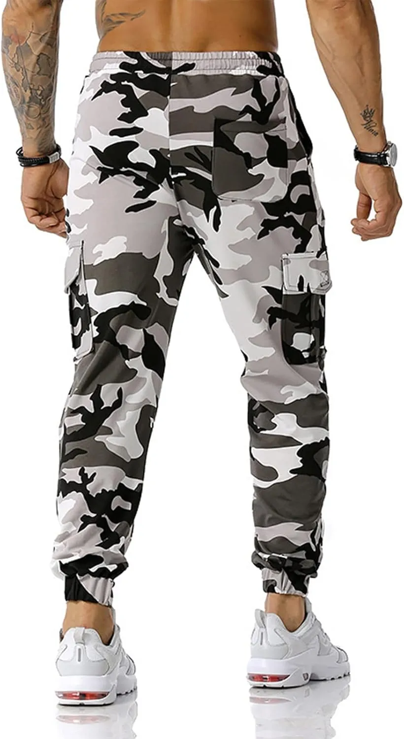 Ymosrh Cargo Work Pants for Men Solid Color Ripped Holes Frayed Gradient Washed Trousers Mens Exercise Pants XXL