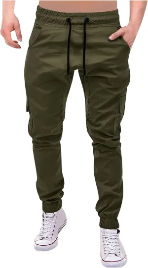 Ymosrh Cargo Work Pants for Men Solid Color Ripped Holes Frayed Gradient Washed Trousers Mens Exercise Pants XXL