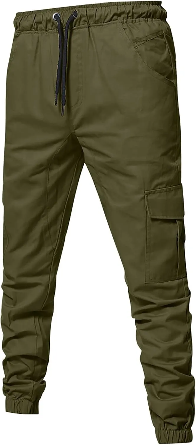 Ymosrh Cargo Work Pants for Men Solid Color Ripped Holes Frayed Gradient Washed Trousers Mens Exercise Pants XXL
