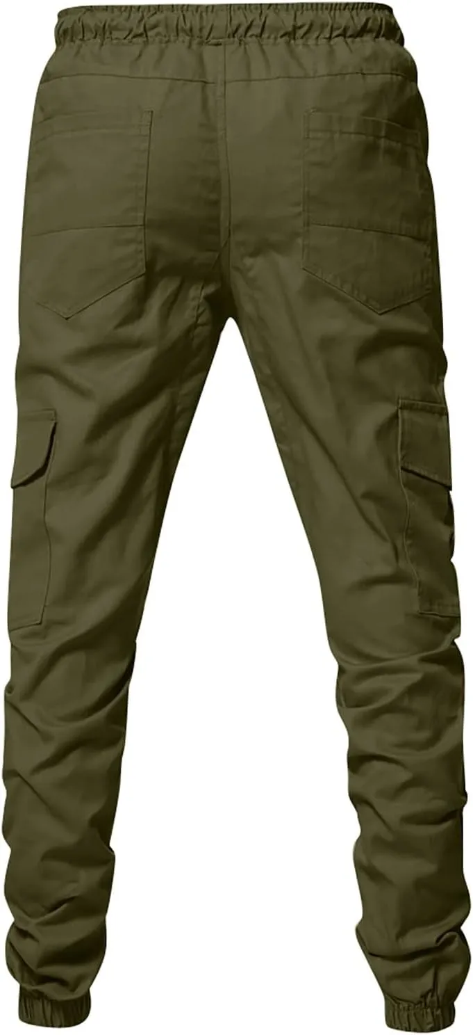 Ymosrh Cargo Work Pants for Men Solid Color Ripped Holes Frayed Gradient Washed Trousers Mens Exercise Pants XXL