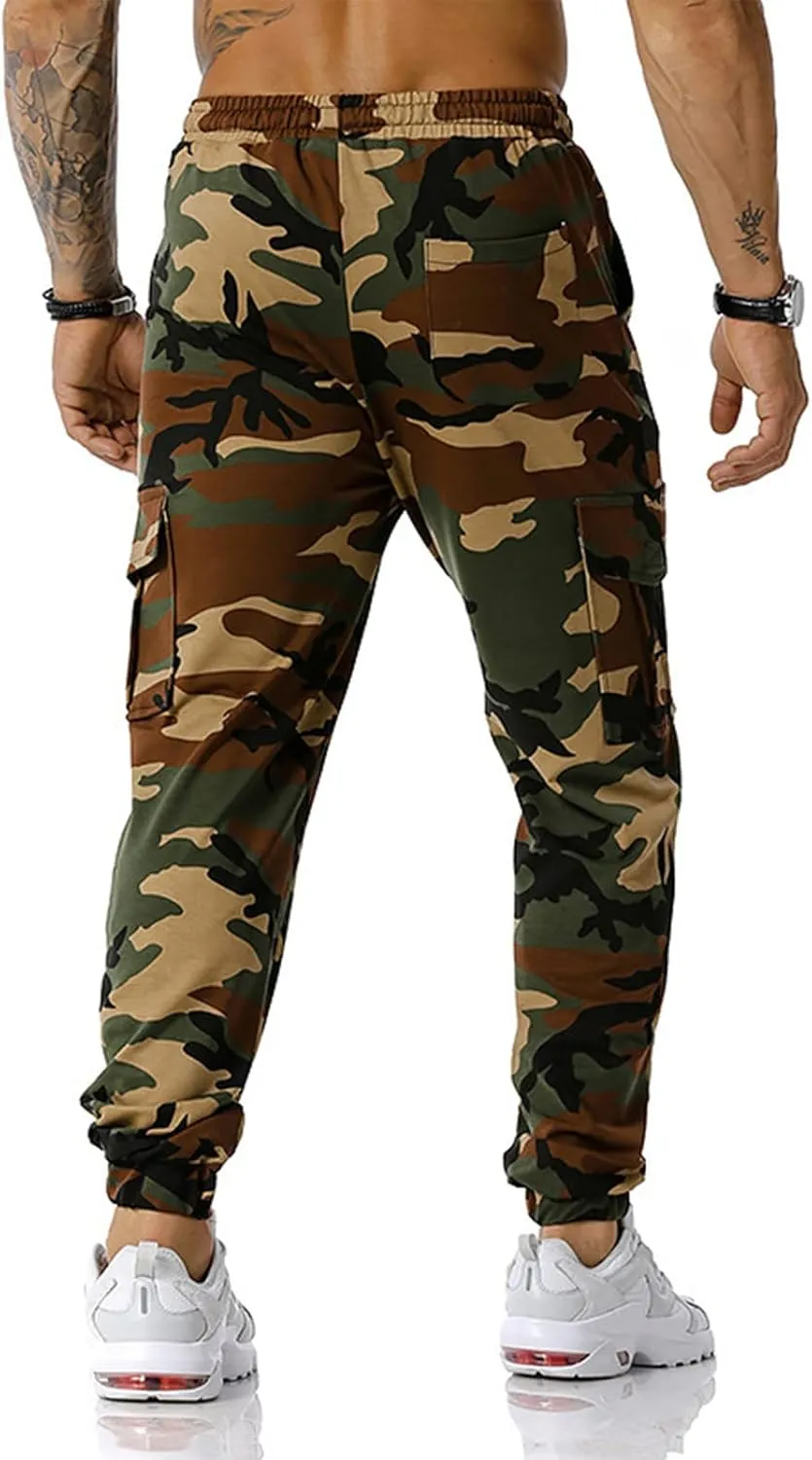 Ymosrh Cargo Work Pants for Men Solid Color Ripped Holes Frayed Gradient Washed Trousers Mens Exercise Pants XXL