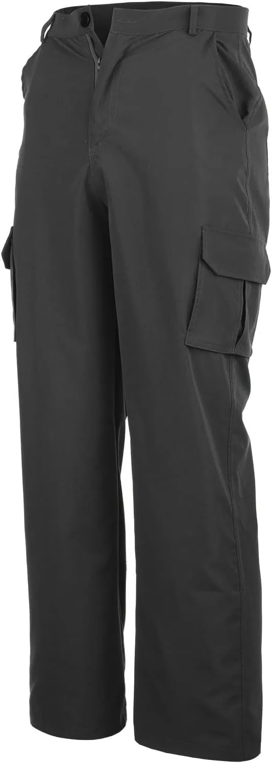 Ymosrh Mens Large Tall Pants Men's Slim Fashion Solid Color Casual Pants Multi Pocket Straight Cargo Pants Stretch