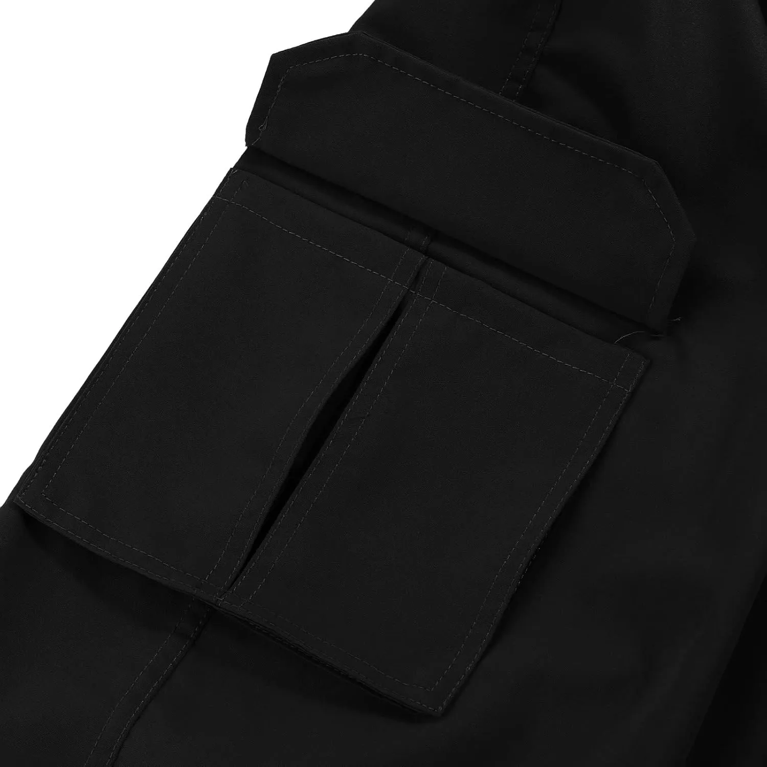 Ymosrh Mens Large Tall Pants Men's Slim Fashion Solid Color Casual Pants Multi Pocket Straight Cargo Pants Stretch