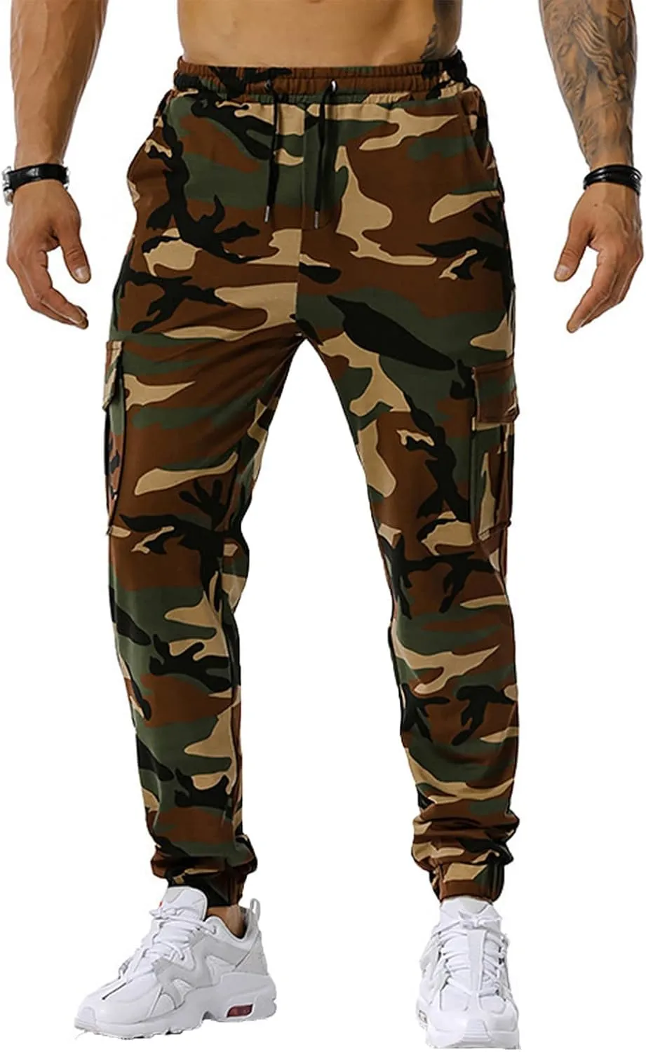 Ymosrh Mens Pants Cargo Men Jeans Solid Color Ripped Holes Frayed Gradient Washed Trousers Chino Pants